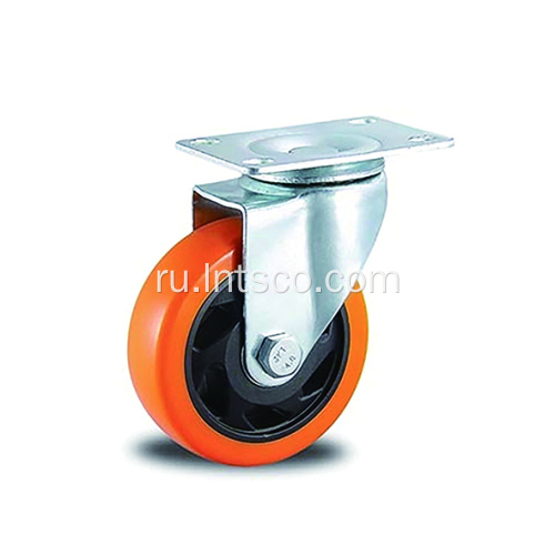 4-дюймовый оранжевый PVC вращающиеся колесики